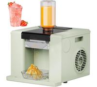 Machine à Glace en Flocons 280W, Machine à Glaçons Pro, 60kg/J, à Air | Machine à Glace Neige, Remplissage Max 750ml, Réserve 0,75kg, Eau Manuelle/Seau/Réservoir, Commande Tactile(green)