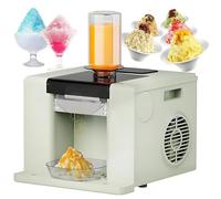Machine à glace en flocons automatique, broyeur électrique pour cônes de neige et smoothies, capacité 60 kg/jour, refroidissement par air - Idéal pour Food Trucks, restaurants, salons de thé Green