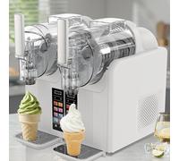 Machine à glace et smoothie entièrement automatique à double cylindre pour usage domestique et commercial - Processeur de glace et de boissons rasées