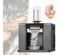 Machine à glace flocon de neige commerciale, 60 kg/24 h, broyeur à glace électrique, machine à cônes de neige, broyeur à flocons de neige, refroidissement liquide pour restaurant, café,Black
