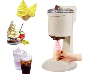 Machine à Glace Italienne, Cornet De Glace à Faire Soi-Même, Facile à Utiliser, Intérieur Amovible, Idéale pour Les Salons De Thé Au Lait,B