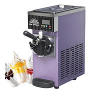 Machine À Glace Italienne De Comptoir En Acier Inoxydable - Puissance 450/750W, Capacité 2.5L/3.5L, Pré-refroidissement, Nettoyage Auto, Machine A Granité, Sorbetière(Purple,750W)