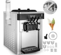 VEVOR à crème glacée YKF-8218T, Sorbetière turbine à glace blanche, Machine à crème glacée commerciale pour les endroits très sollicités comme les pubs/les cafés/les magasins