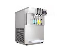 machine à glace Machine à crème glacée commerciale verticale à corps Transparent, magasin de thé au lait dédié, Machine à crème glacée à cône doux et sucré de 3 couleurs