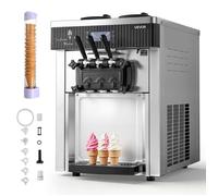 Machine à Glace Molle Commerciale-VEVOR-Machine à Crème Glacée de Comptoir 20-28 L/h-Pré-refroidissement et Autonettoyage