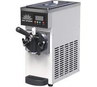 Machine à Glace Molle Professionnelle, avec Écran LCD et Nettoyage Auto, Production 4-5 L/H pour Restaurants, Cafés et Maison - Compresseur Puissant & Congélation Ultra Rapide,ZB-BQL28 Milk White