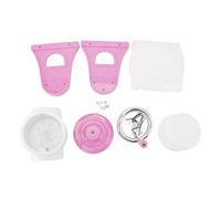 Machine à glace pilée à manivelle, lames en acier inoxydable, broyeur à glace portable et sûr pour la maison, les restaurants, les cafés et les stands de restauration. Matériaux (Rose)