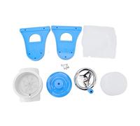 Machine à glace pilée à manivelle, lames en acier inoxydable, broyeur à glace portable et sûr pour la maison, les restaurants, les cafés et les stands de restauration. Matériaux (Bleue)