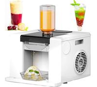 Machine à glace pilée automatique en forme de flocons de neige - Machine à glace pilée électrique pour smoothies et granités - 60 kg/jour, refroidissement par air, idéale pour les food truck