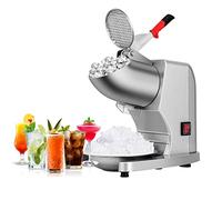 Machine à Glace Pilée Électrique SHILINTONG - 340W, Double Lame en Acier Inoxydable, Capacité de 65 kg/h, 220V, Idéal pour Maison, Bars, Restaurants