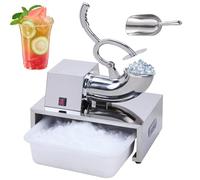 Machine à Glace Pilée Professionnelle, Broyeur à Glace Électrique 100kg/h avec Pelle à Glace & Moteur à Faible Bruit - Machine à Granité et Snow Cone pour Bars, Restaurants & Fêtes à Domicile