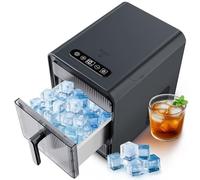 Machine à Glace Portable à pépite, rendement Quotidien de 33lbs, Machine de comptoir Auto-nettoyante pour Bar à Domicile, Cuisine, VR, Bureau.Glace Rapide en Quelques Minutes