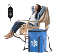 Machine à glace pour genou après chirurgie, machine de thérapie par le froid silencieuse de 19QT avec minuterie automatique, contrôle du débit réglable, refroidisseur anti-fuite, coussinets de glace