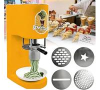 Machine à Glace Professionnelle à Spaghetti, Presse électrique De 80 W Avec Cuve En Acier Inoxydable De 0,42 L, Comprenant 4 Moules Interchangeables, Débit De 30 L/H, Pour Restaurants Et Bars Yellow