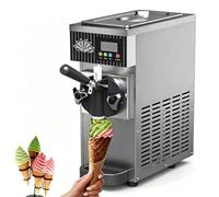 Machine À Glace Professionnelle Pour Particulier Et Commerce, Machine À Glace Italienne De Comptoir 450w, Réservoir 2,5l, Production 4-5l/H, Écran Led, Inoxydable Pour Fêtes Et Cafés Metallic