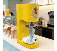 Machine à glace professionnelle pour spaghettis glacés, extrudeuse à glace professionnelle avec 4 moules de formes différentes,débit de 7,9 gal/h,conception compacte idéale pour les pâtisseries Yellow