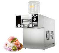 Machine à Glace Râpée de Neige Commerciale,Production Journalière 60kg/120kg/160kg,Machine à Glace Pilée en Inox,Bouton de Réglage 10 Vitesses,Glace Fine,Fabrique Glace Flocon,Glace Nouille 120kg