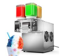 Machine à glace rasée électrique commerciale Kolice,Rasoir à cône de neige,Machine à glace à flocons de neige-120kgs / jour, 4 seaux d'alimentation avec quatre arômes au choix magasins du désert