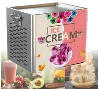 Machine à Glace Roulée électrique,Sorbetière professionnelle en acier inoxydable,Plaque Glace Ice Roll 30 x 24 cm,pour les bars, les cafés et les magasins de desserts
