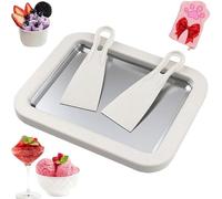 Machine à glace roulée - Plateau de congélation instantané avec 2 grattoirs - Plateau à crème glacée fait maison - Yogourt, sorbet et gelato - Activité familiale amusante pour les enfants - Acier