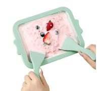 Machine à glace roulée - Poêle instantanée - Mini machine à frire - Yaourt Plate Mini congélateur - Poêle à salade de fruits pour les familles