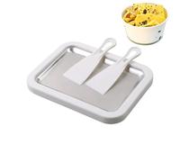 Machine à Glace Roulée,Portable et Instantané en Acier Inoxydable,Machine à Glace Roulée avec 2 Grattoirs - Pour Yaourt Sorbet Granités Dessert Adultes Maison Cuisine