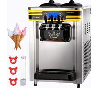 Machine à glace soft commerciale Gastro 2350 W Plan de travail Machine à glace soft 22-30 L/h.Machine à glace soft de bureau Machine à glace soft 3 parfums