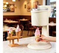 Machine À Glace, Sorbetière Professionnelle 1 L Pour Glaces À L'italienne, Avec Système De Fixation Par Encliquetage De La Cuve Interne, Mini-machine Compacte De Comptoir
