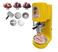 Machine à Glace Spaghetti De Table, 4 Moules à Spaghetti Remplaçables, Moteur Anti-Surchauffe De 80 W, Trémie Facile à Nettoyer De 0,42 L, Pour Petites Pâtisseries, Snacks Et Familles(Yellow)