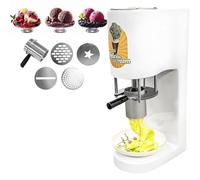Machine à Glace Spaghetti De Table, 4 Moules à Spaghetti Remplaçables, Moteur Anti-Surchauffe De 80 W, Trémie Facile à Nettoyer De 0,42 L, Pour Petites Pâtisseries, Snacks Et Familles(White)