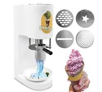 Machine à Glace Spaghetti Professionnelle, 80 W, 4 Moules, 30 L/H, Extrudeuse Professionnelle Pour Glace En Nouilles(White)