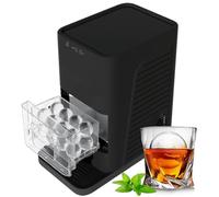 Machine à glace sphérique de comptoir, grandes sphères de whisky de 2 pouces, 84 pièces par jour avec machine à glaçons autonettoyante et transparente pour bar à la maison/noir