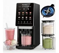 Machine à Glace TEENDOW Sorbetière 10-en-1 - 8 programmes Capacité 500ml Jusqu'à 1,5L 3 pots inclus 200W