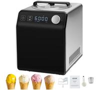 Machine a Glace - VEVOR - 2L Turbine à Glace Professionnelle Automatique Turbine à Glace Sorbet Yaourt Crème Glacée Noir