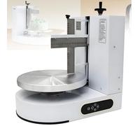 Machine à glacer automatique pour gâteaux, 200W Machine professionnelle à décorer les gâteaux avec raclette graduée et affichage LED, machine à glacer les gâteaux vitesse 60-320 rmp,White
