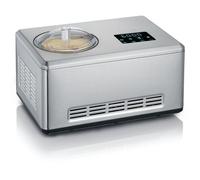 Machine à glaces et yaourtière professionnelle - SEVERIN - EZ7406 - 2 bols de 2 L - 4 programmes - Inox brossé