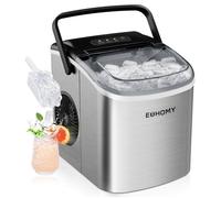 Machine à Glaçon EUHOMY-12kg/24h-9 Glaçons en 6 minutes-2 tailles-Acier Inoxydable-Silence-Autonettoyante-GRIS