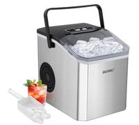 Machine à Glaçons 12 kg/24h - 9 Glaçons en 6 Min, 2 Tailles, Auto-Nettoyant, avec Poignée Portable, Pour Maison, Cuisine, Camping, Bar (blanc)
