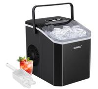 Machine à Glaçons 12 kg/24h - 9 Glaçons en 6 Min, 2 Tailles, Auto-Nettoyant, avec Poignée Portable, Pour Maison, Cuisine, Camping, Bar (noir)
