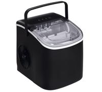 Machine à glaçons - 12kg en 24h, 9 glaçons en 6-12 minutes - poignée, panier et pelle - 22,2x29,4x29cm - PP - noir