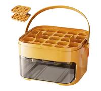 Machine à glaçons à piston avec manche, boîte à glaçons portable avec couvercle, bac de rangement et pelle, démoulage facile, réutilisable pour les cocktails maison, fêtes extérieures