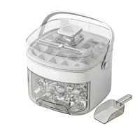 Machine à glaçons à pression - Bac à couvercle en ABS PC, poignée antiadhésive | Parfait pour la cuisine, fête, pique-nique, Camping, rassemblement, préparation de boissons froides, stockage au congél