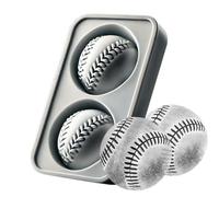 Machine à glaçons à whisky | Moule à glaçons en forme de balle de baseball 3D, silicone flexible, entonnoir intégré, facile à remplir et à démouler, formes amusantes pour cocktails, bourbon, boissons