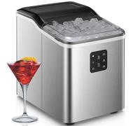 Machine à Glaçons Acier Inoxydable, Autonettoyante, 14kg, Écran LCD, 2L