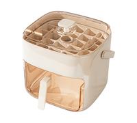 Machine à glaçons - Appuyez sur le bac à glace le bas | Seau sans BPA avec couvercle, gadget facile à libération facile pour café, cocktails, whisky, boissons rafraîchissantes, fêtes d'été, 18 x