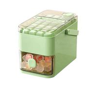 Machine à Glaçons Avec Presse, Bac à Glaçons Avec Tiroir, Bac à Glaçon avec Couvercle Et Récipient, 28 Glaçon, Simple Pression Pour Libérer La Glace - Idéale pour Cocktails, Jus & Apéros