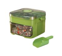 Machine à GlaçOns Avec Presse,Bac à GlaçOns Avec Tiroir,Bac à GlaçOns Avec Couvercle Et RéCipient,Mini Portable 2026,Grille à Glace Pour Whisky,Cocktail,Café (Green, 15x15x10.5cm)