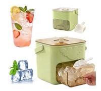 Machine à Glaçons Avec Presse, Bac à Glaçons Avec Tiroir, Machine à Glaçon Portable Avec Couvercle Et Boîte de Rangement 48 Glaçonss - Idéale pour Cocktails, Jus & Apéros
