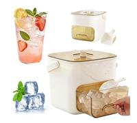 Machine à Glaçons Avec Presse, Bac à Glaçons Avec Tiroir, Machine à Glaçon Portable Avec Couvercle Et Boîte de Rangement 48 Glaçonss - Idéale pour Cocktails, Jus & Apéros