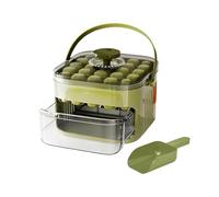 Machine à Glaçons Avec Presse, Bac à Glaçons Avec Tiroir, Mini Bac à Glaçon Empilable avec Bouton de Démoulage et Poignée, Design Empilable - Idéale pour Cocktails, Jus & Apéros